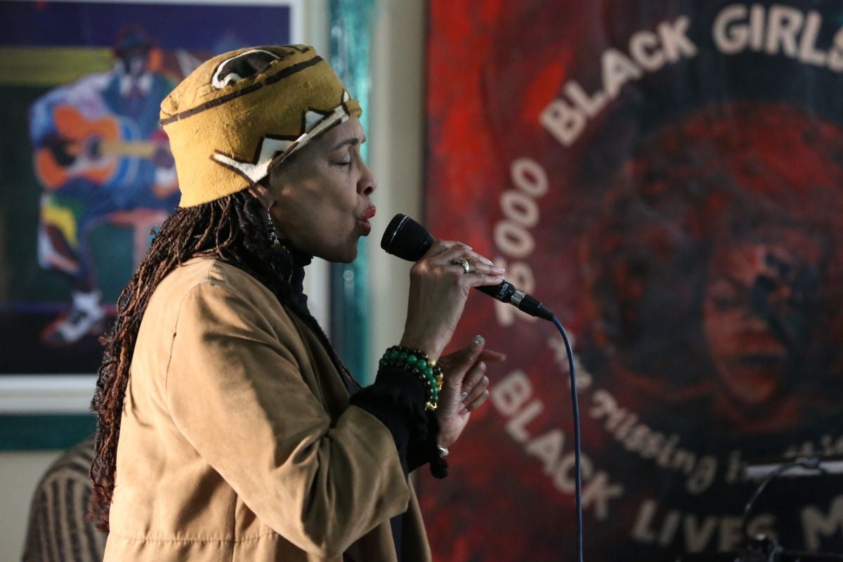 Singer at Five Points Jazz Activation grant funded program January 2022
