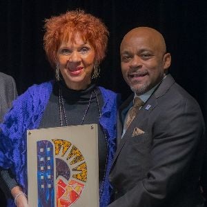 Cleo Parker-Robinson and Mayor Michael B Hancock Mayor's Awards 300