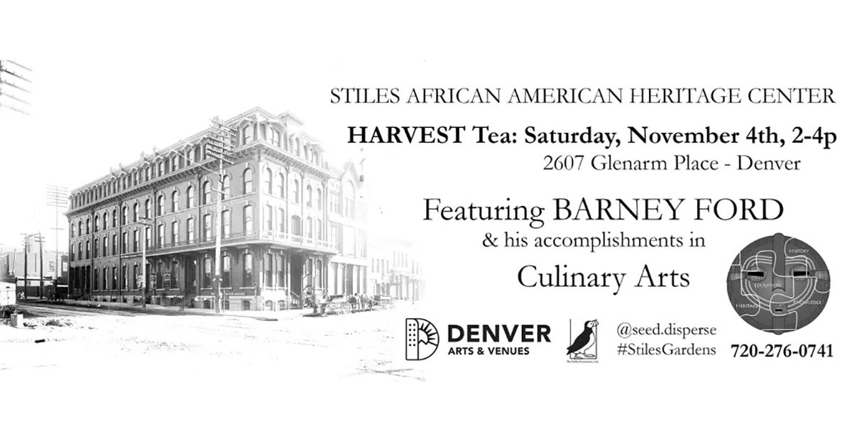 HARVEST Tea featuring Barney Ford