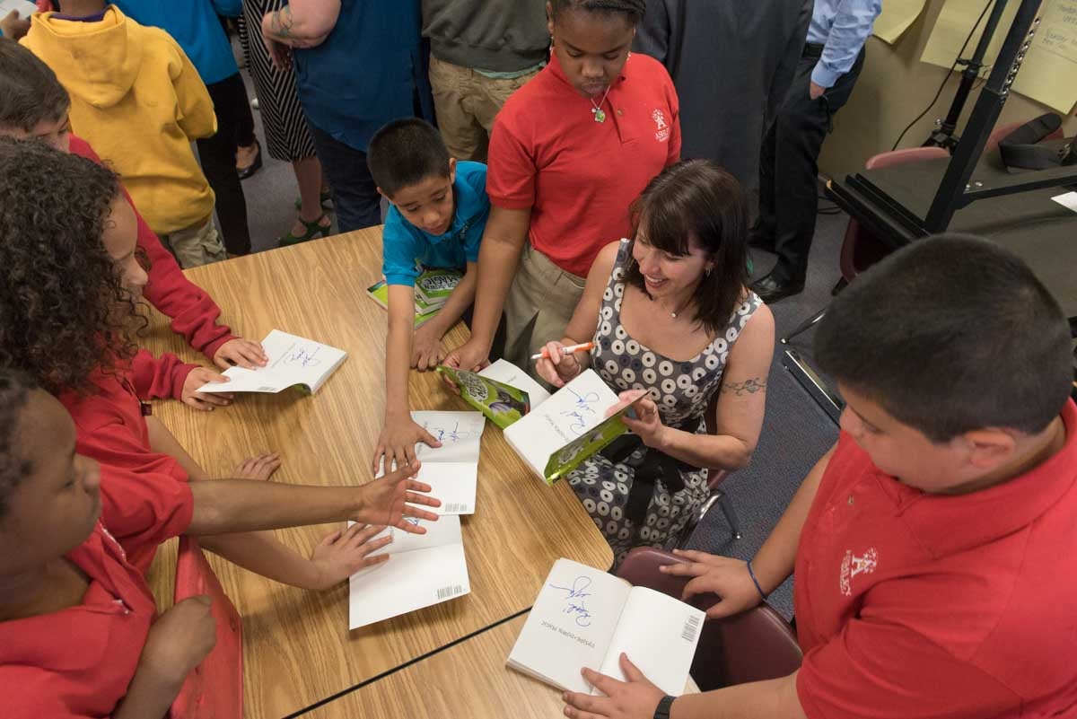 Youth One Book, One Denver Upside-Down Magic signing