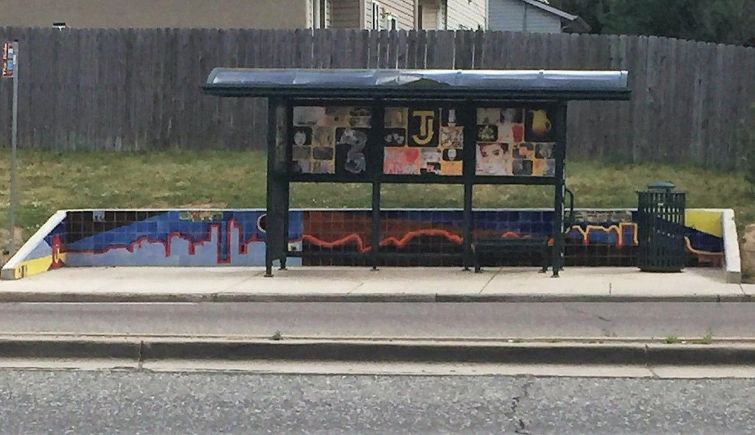 Thomas Jefferson High School Bus Shelter with Mural 755x435