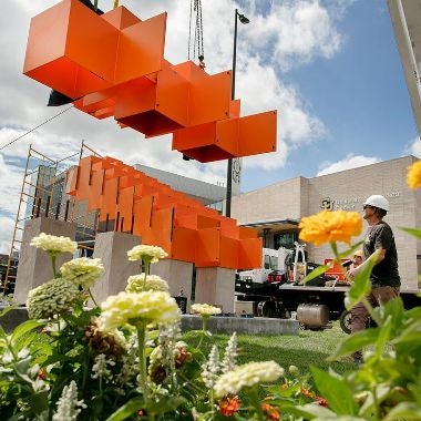 More Info for Gerald Cross’s Abstract Sculpture Returns to Speer Boulevard